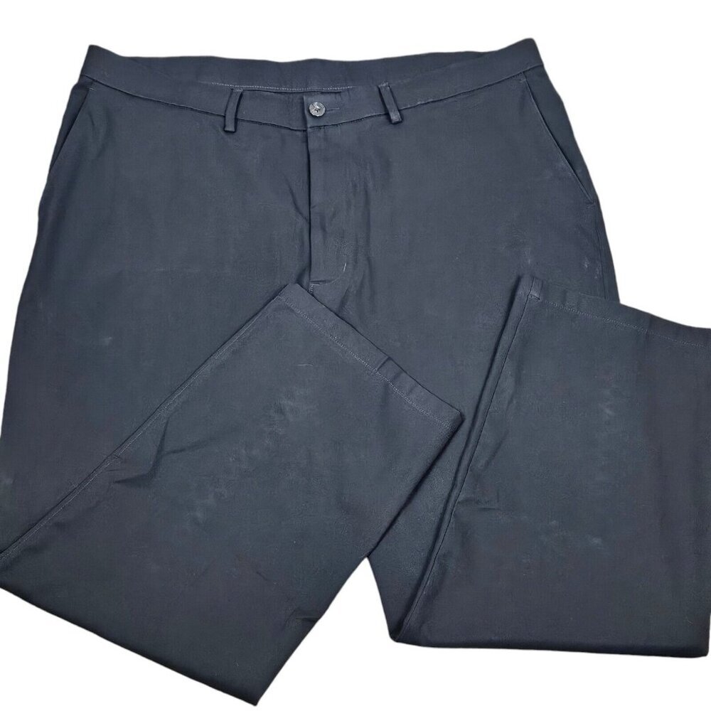 Hagar H26 Black Mens Dress‎ Slacks Pants Flat Front Pockets Size 40 x 29